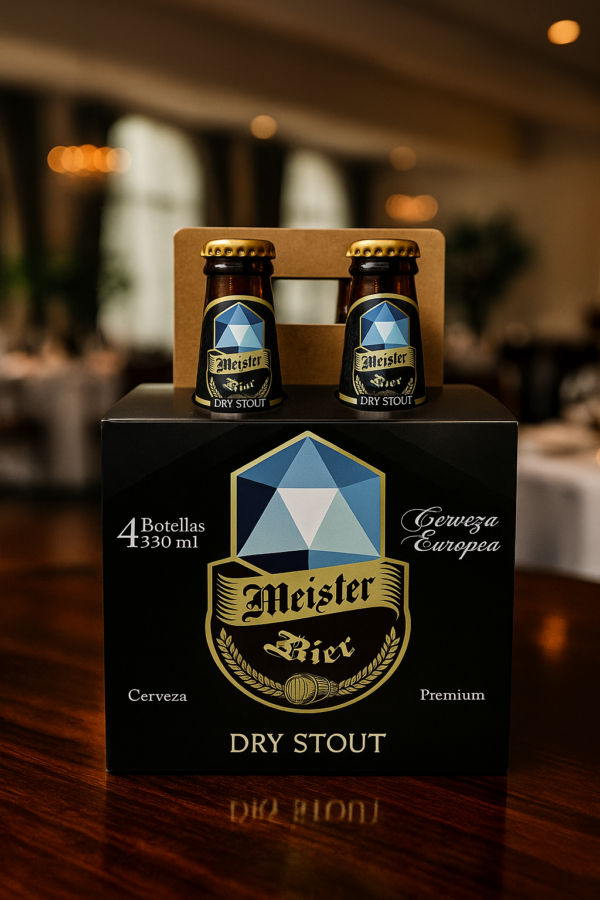 Cerveza Meister Bier® Dry Stout Four(4) Pack 5.5% de alcohol